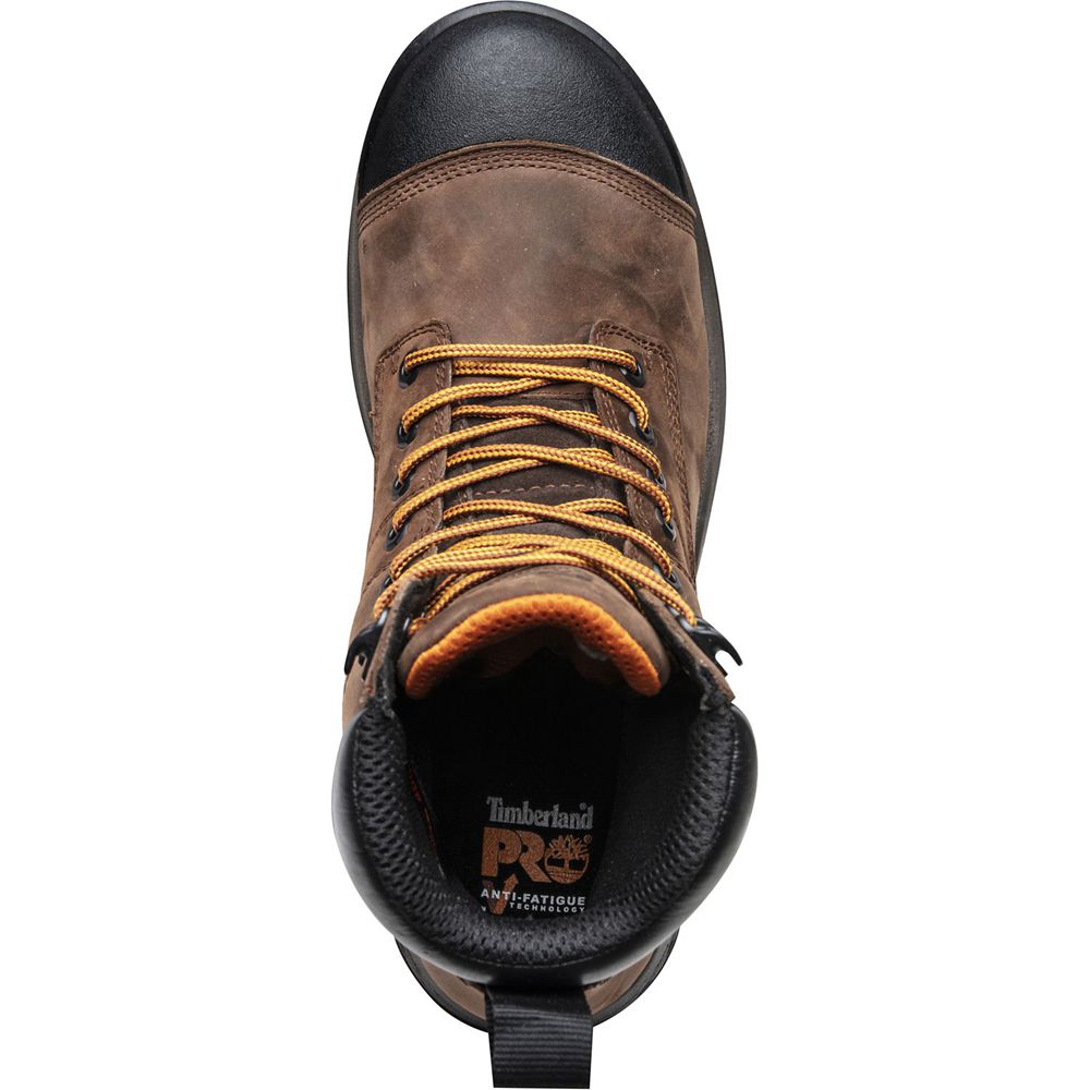 Bocanci De Muncă Timberland Barbati Maro/Negrii - Pro® Helix Hd 8\" Comp Toe - Romania - DLOJSC923